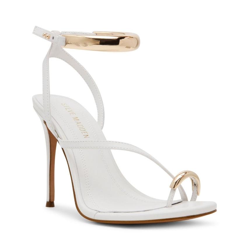 Tia White Sandalias de Tacon Blancas