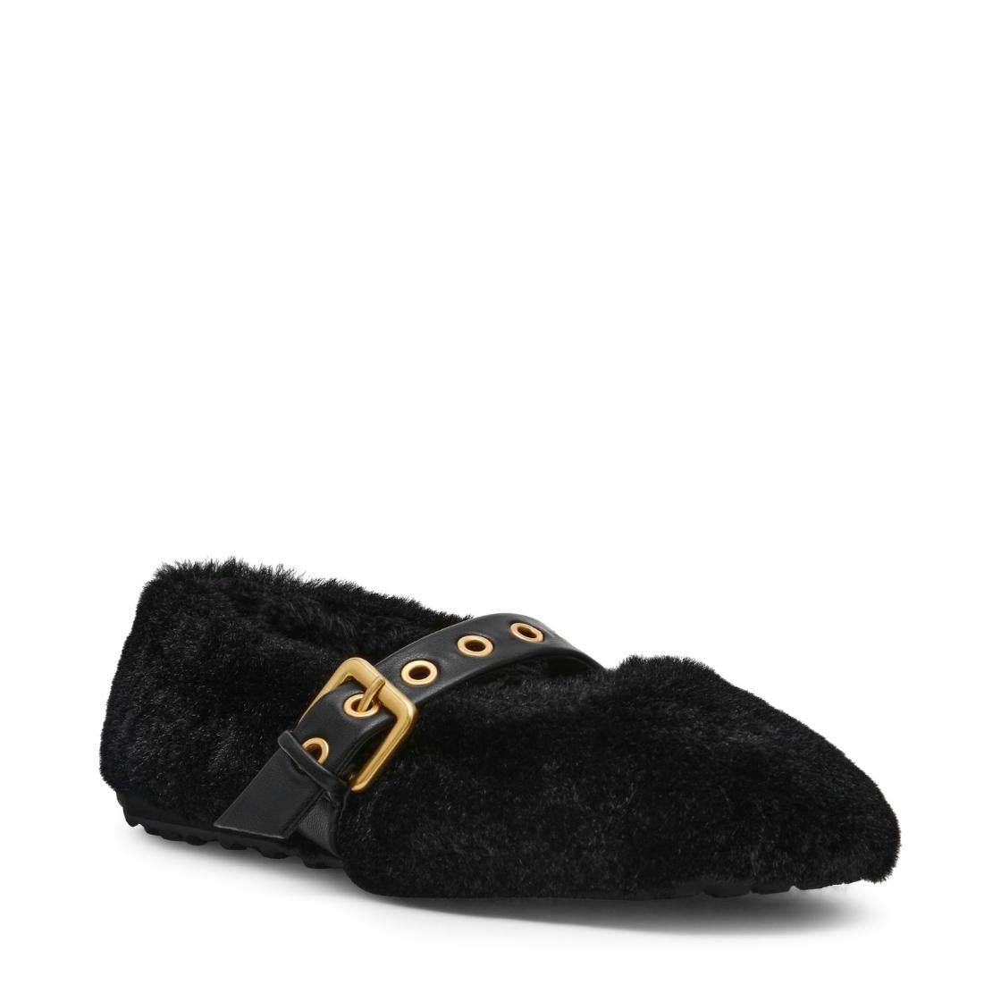 Toasty Black Flats Afelpados Negros