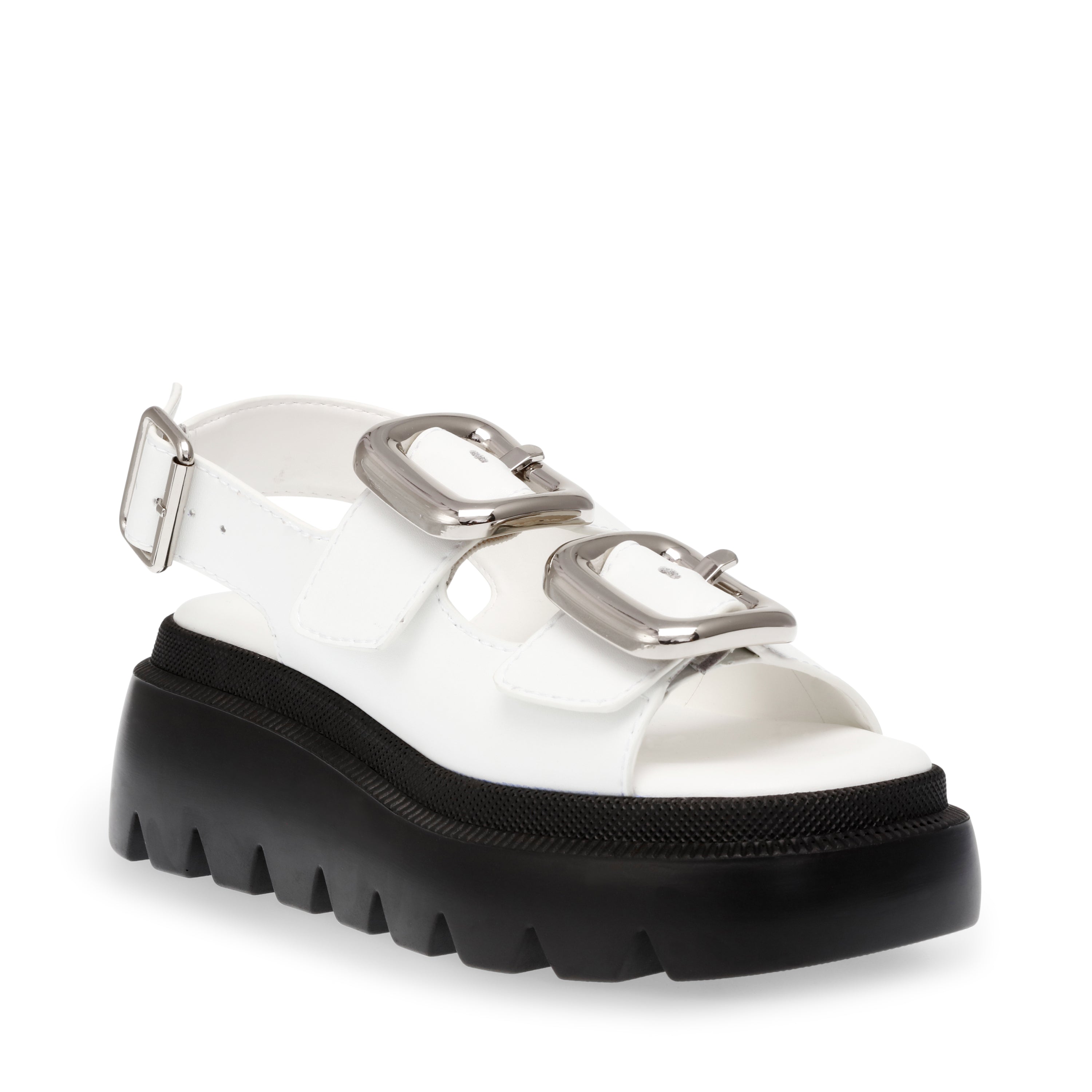 Transporter White Action Leather Sandalias Blancas