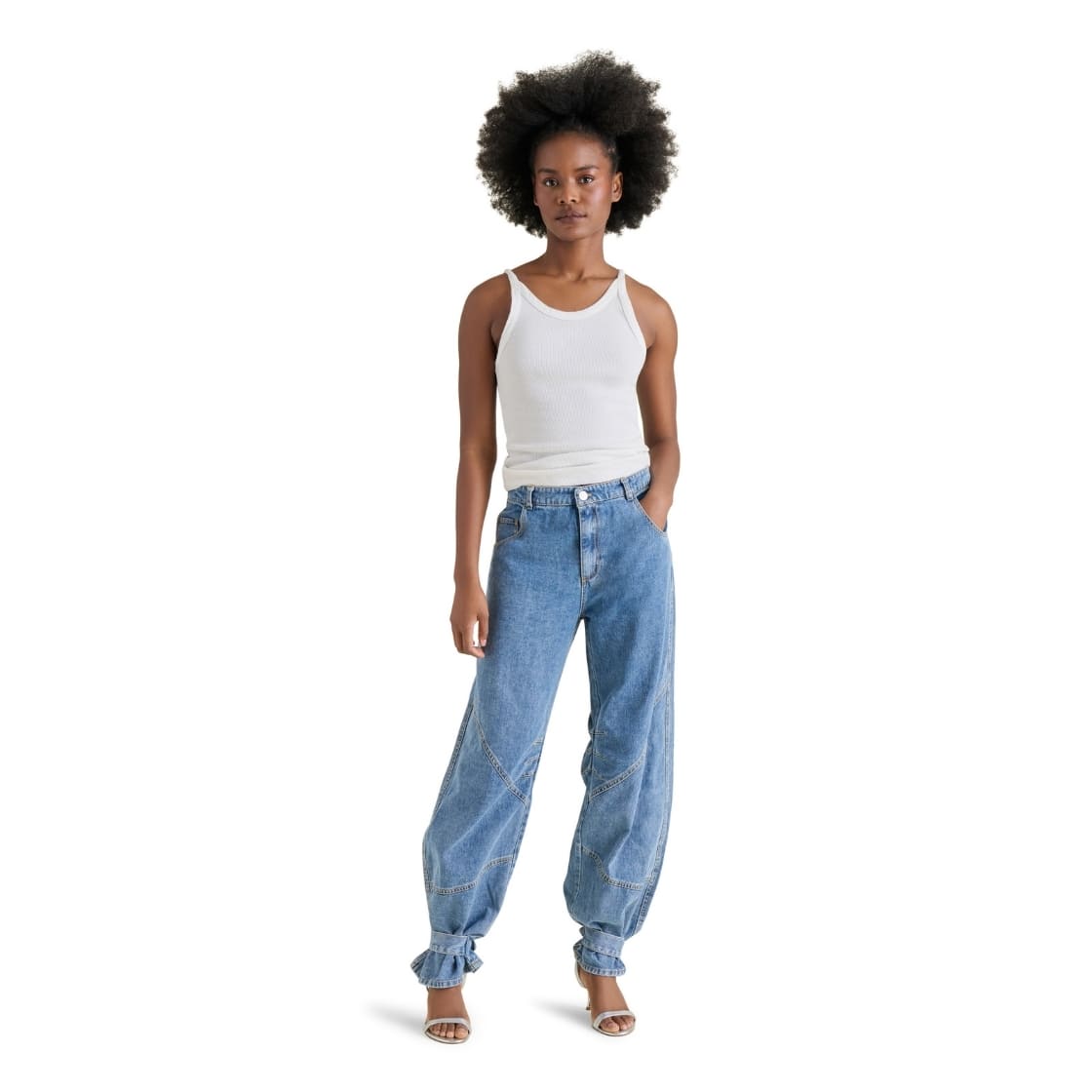 Tre Pant Forever Blue Pantalón de Mezclilla Azul Claro para Mujer