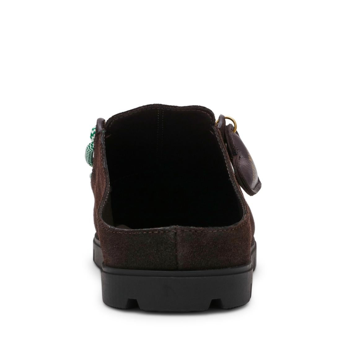 Truelove Chocolate Brown Suede Mules Cafés Para Mujer