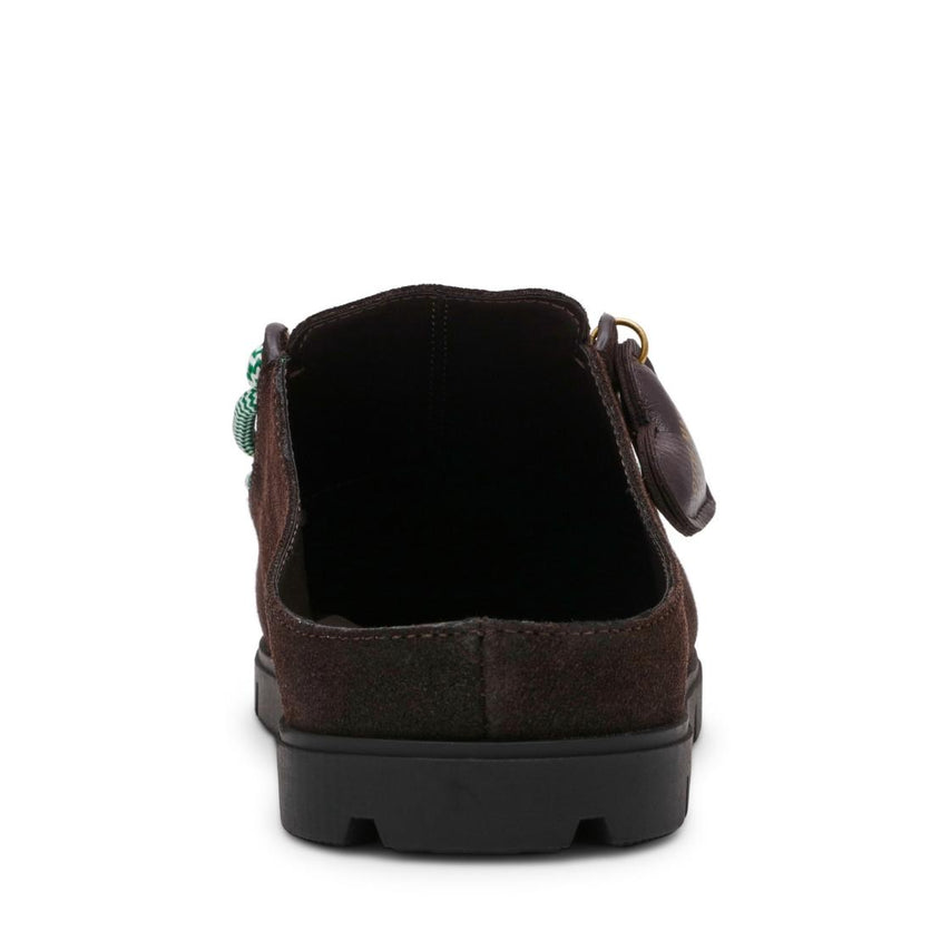 Truelove Chocolate Brown Suede Mules Cafés Para Mujer