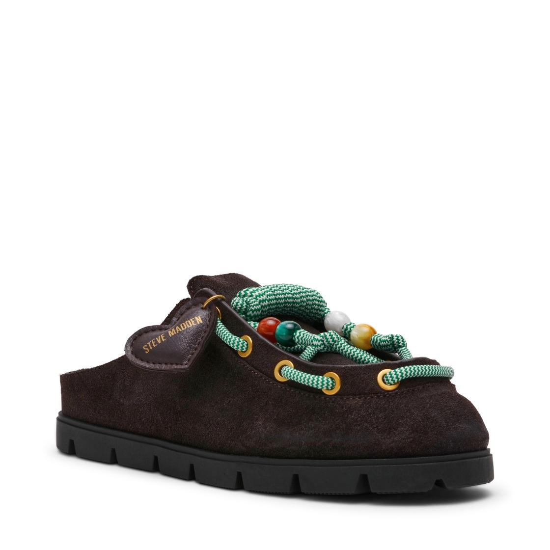 Truelove Chocolate Brown Suede Mules Cafés
