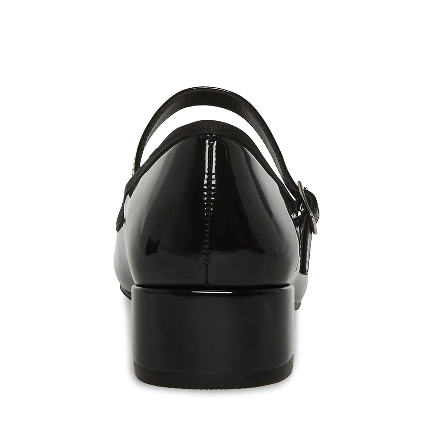Tutuu Black Patent Tacones de Charol Negros para Mujer