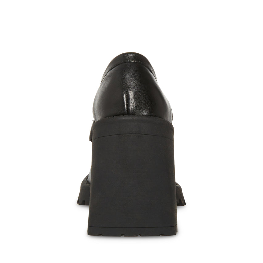 Uptowngrl Black Action Leather Mocasines de Piel Negros para Mujer
