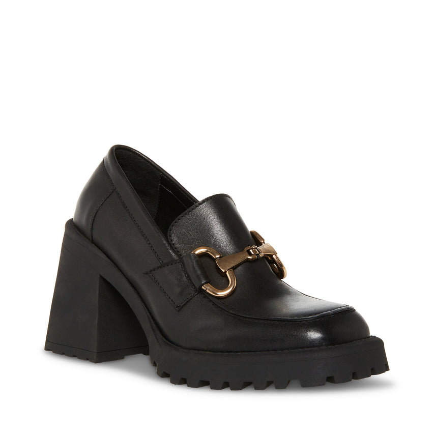 Uptowngrl Black Action Leather Mocasines de Piel Negros