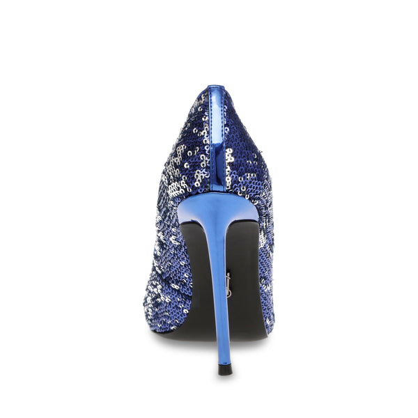 Vala Sq Blue Sequin Tacones Azul Oscuro para Mujer