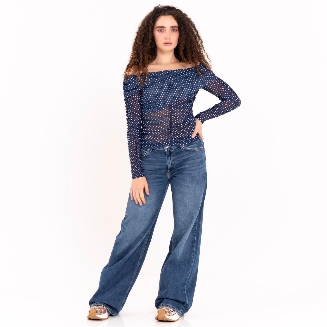 VIKTORIA TOP VINTAGE NAVY