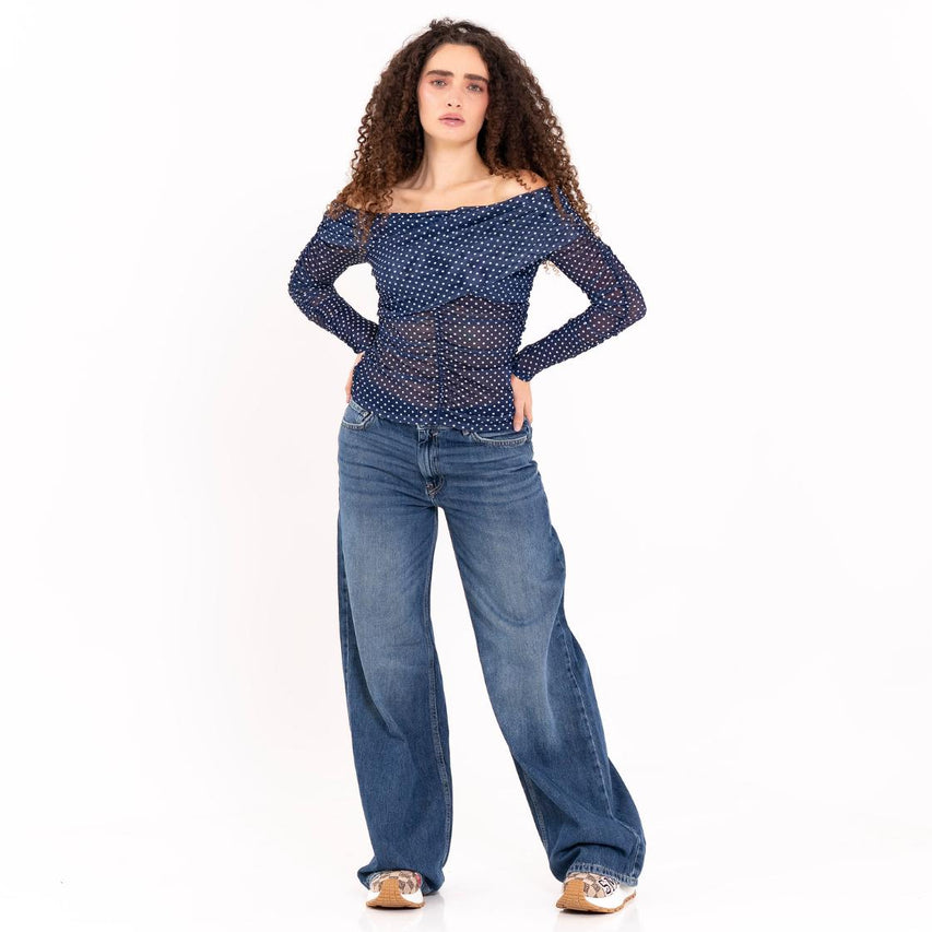 VIKTORIA TOP VINTAGE NAVY