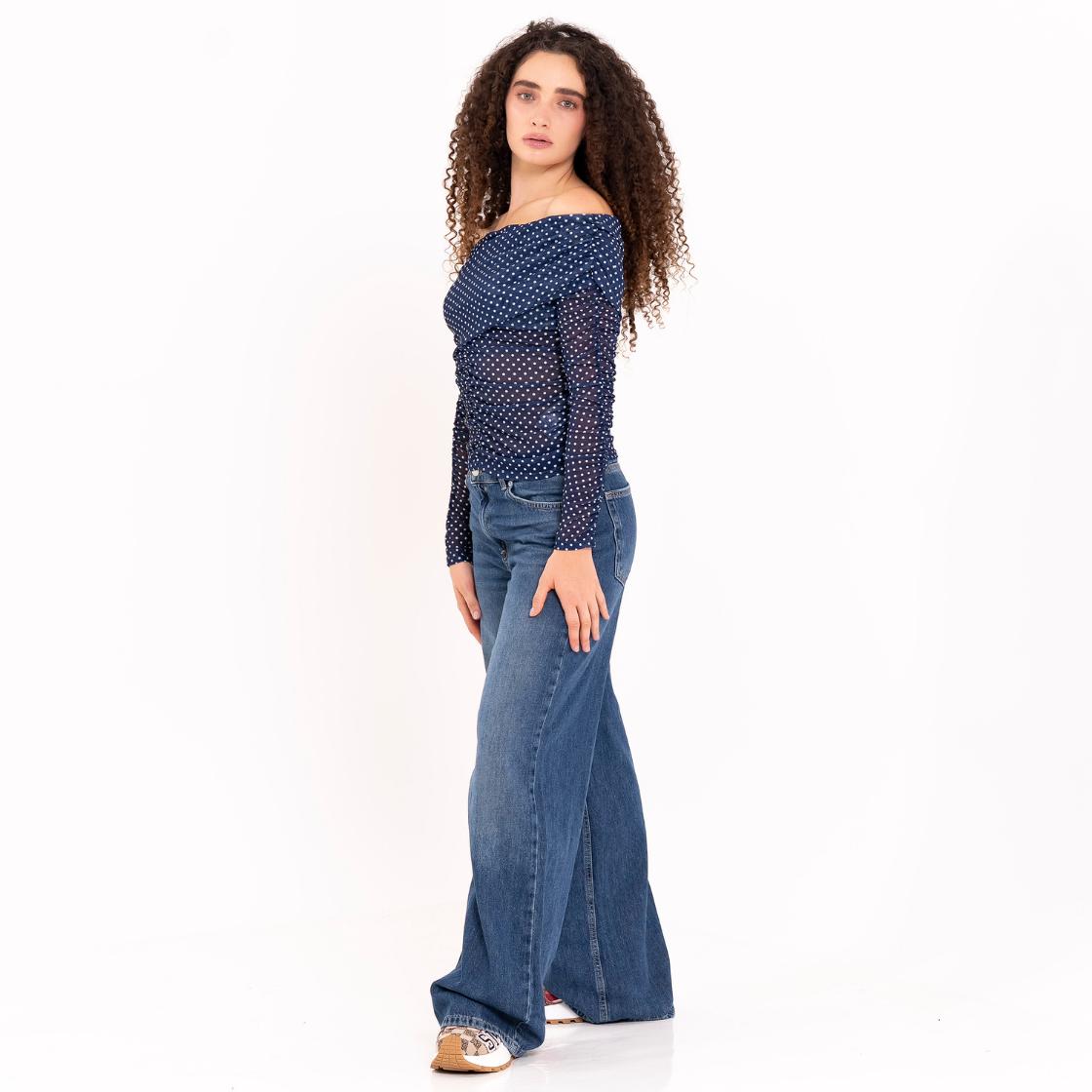 VIKTORIA TOP VINTAGE NAVY