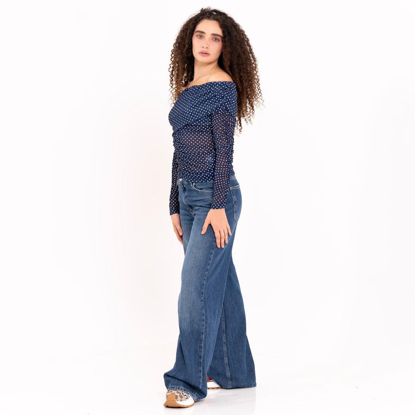 VIKTORIA TOP VINTAGE NAVY