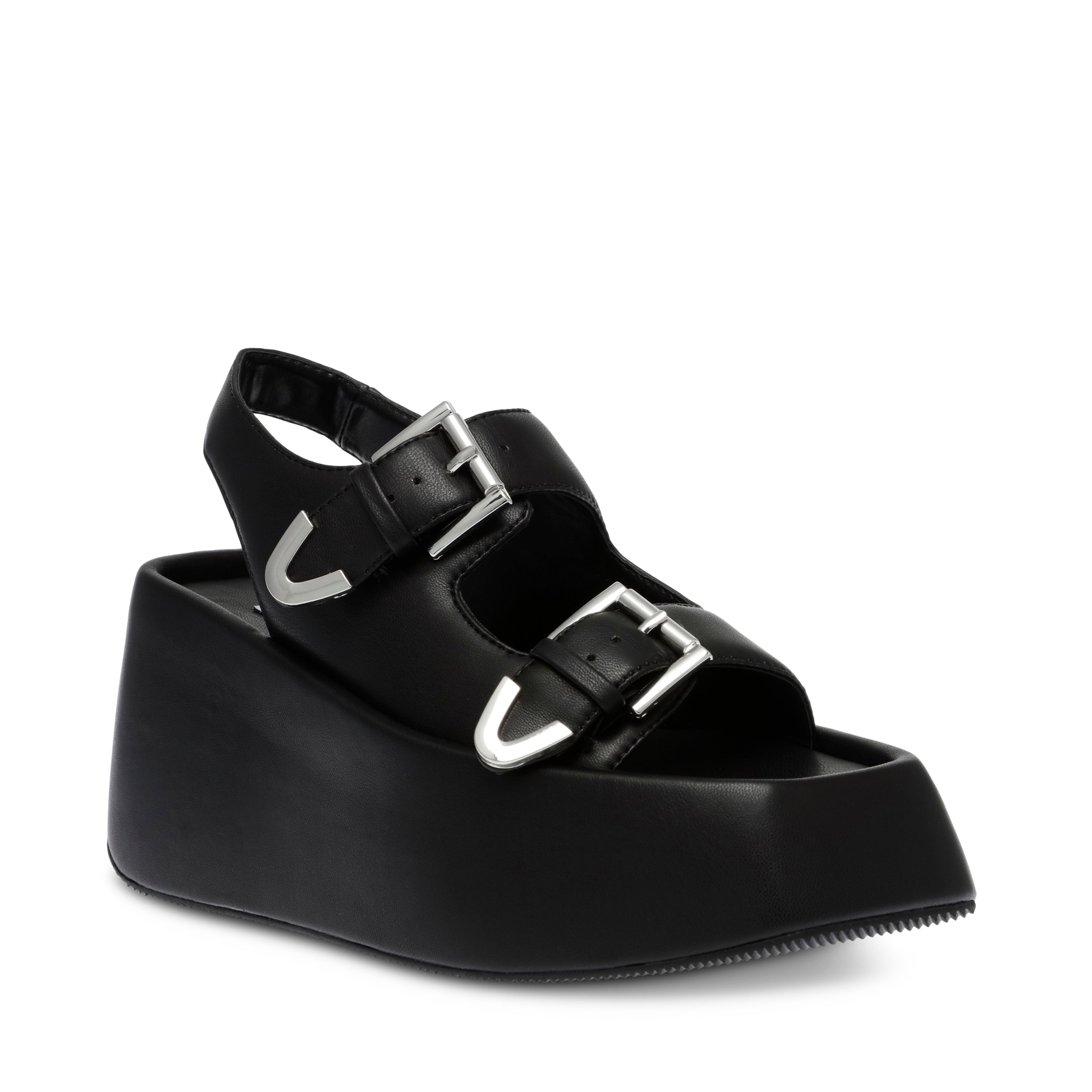 Watchful Black Black Sandalias de Plataforma Negras