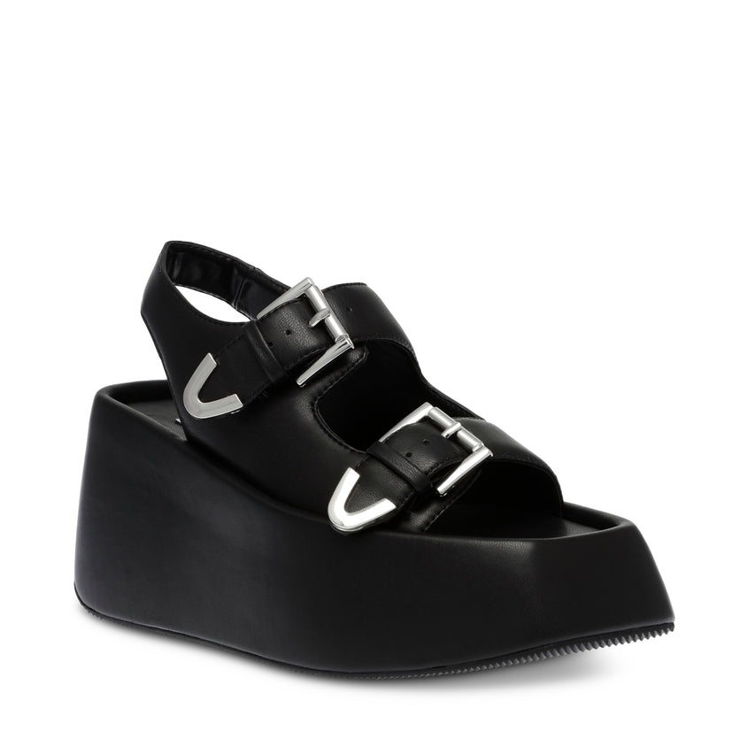 Watchful Black Black Sandalias de Plataforma Negras
