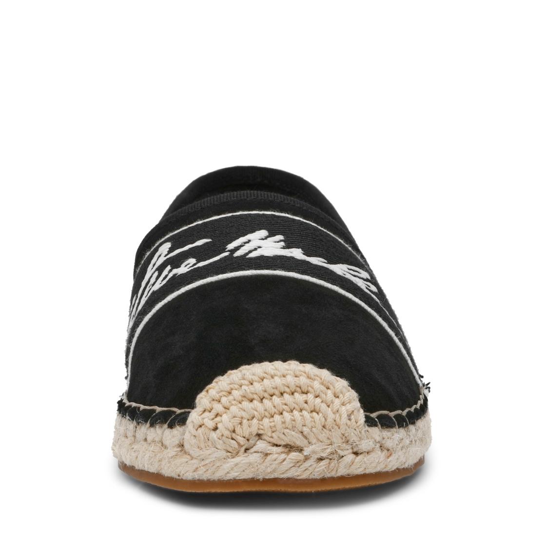 waverly rd black suede flats negros