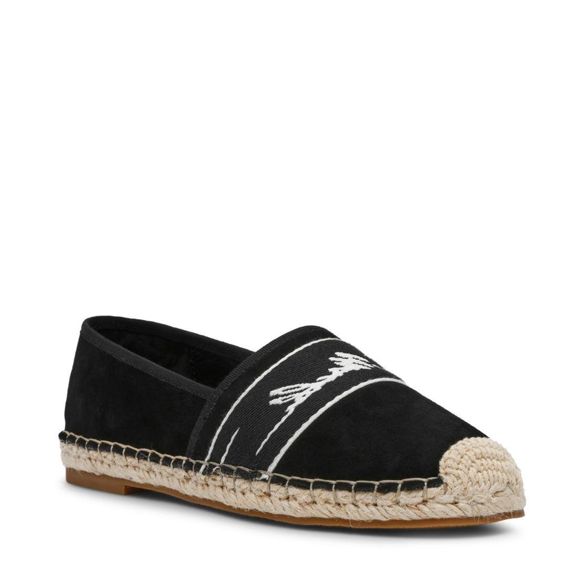 waverly rd black suede flats