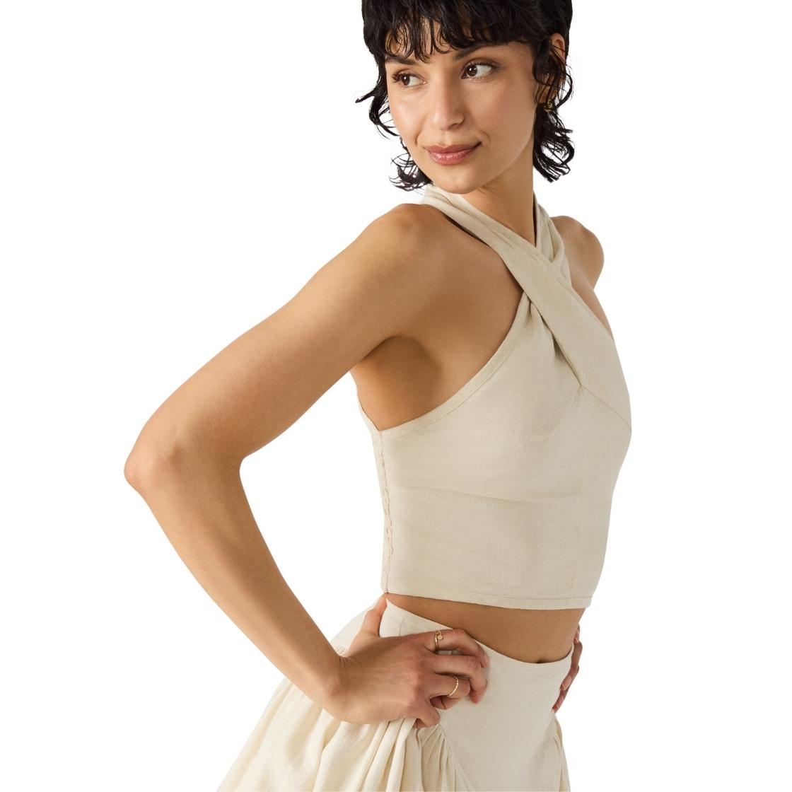 Winnie Top Natural Blusa Cruzada Beige