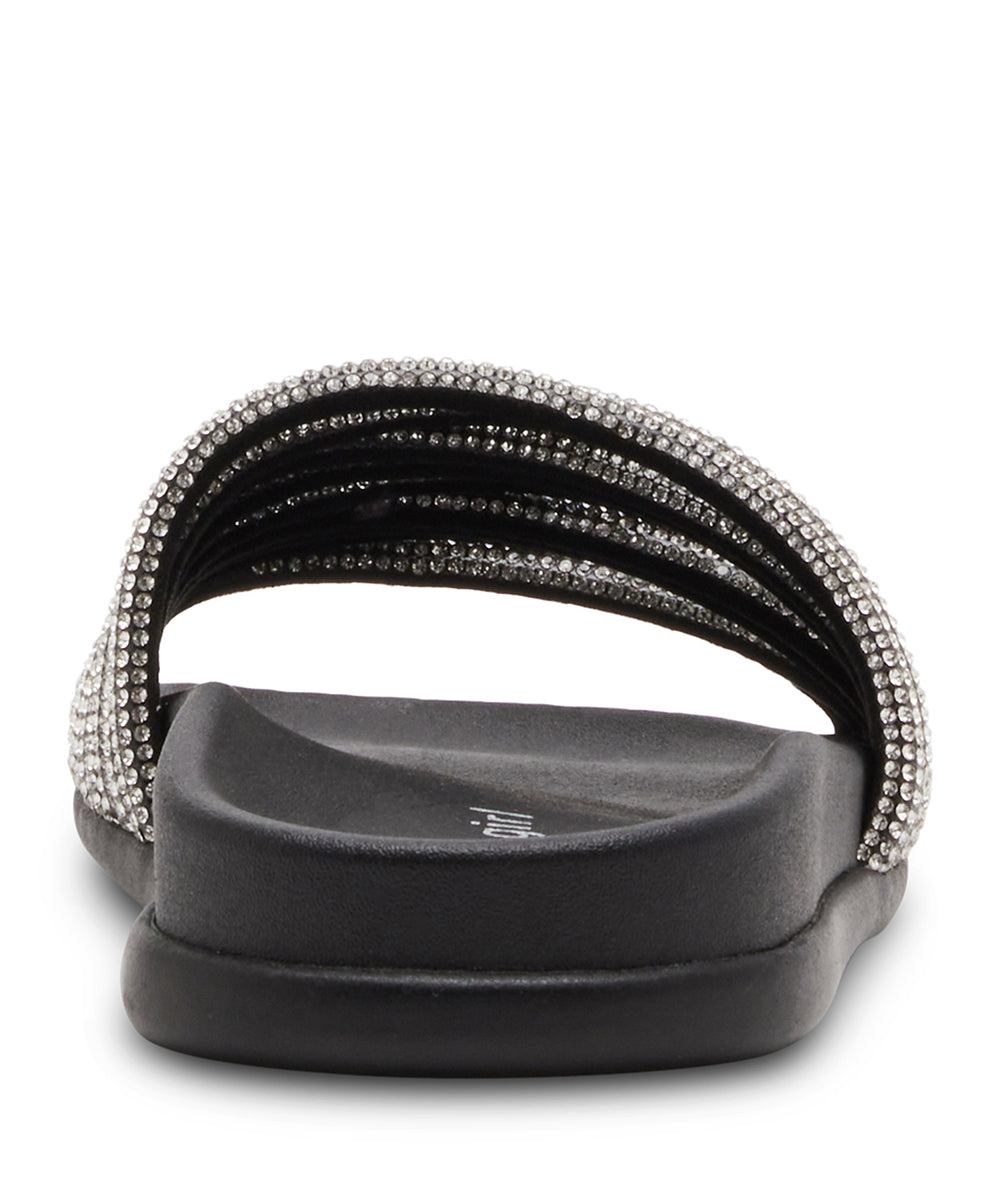 Xana Black Multi Sandalias de Piso Negras para Mujer