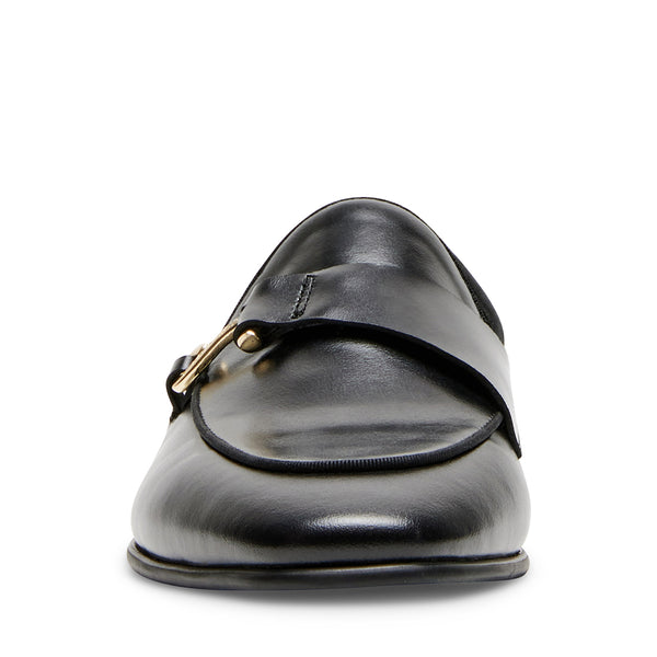 Yael Black Leather Zaptos para Hombre