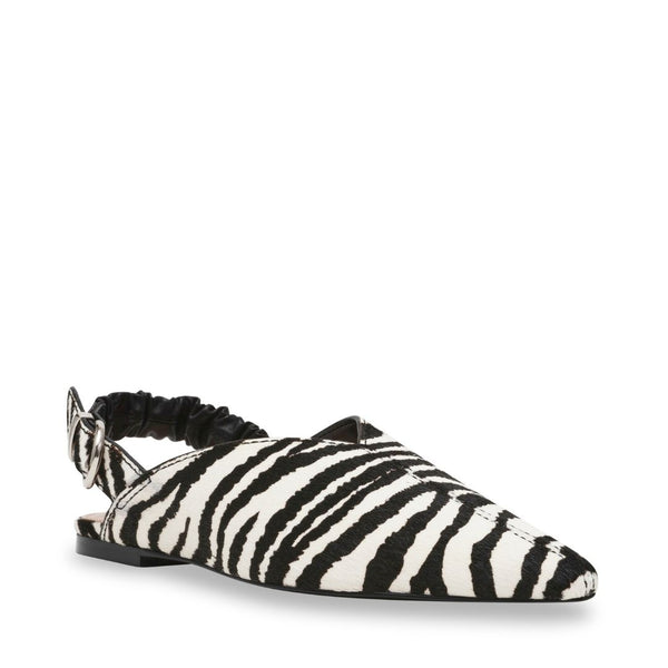 Zeta L Black Zebra Flats Negro con Blanco