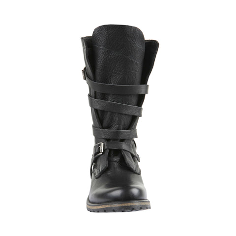 Banddit Black Leather. Botas Negras Altas Steve Madden Mexico