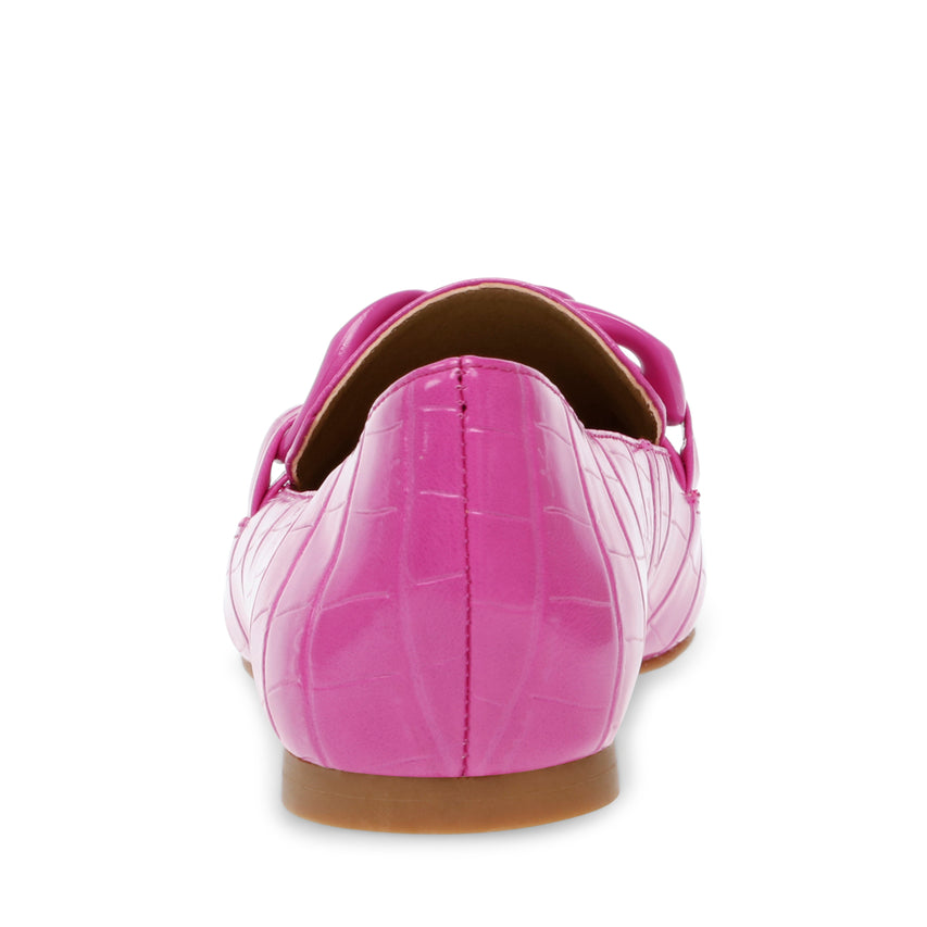 Famed Fuchsia Croco Flats Rosas para Mujer
