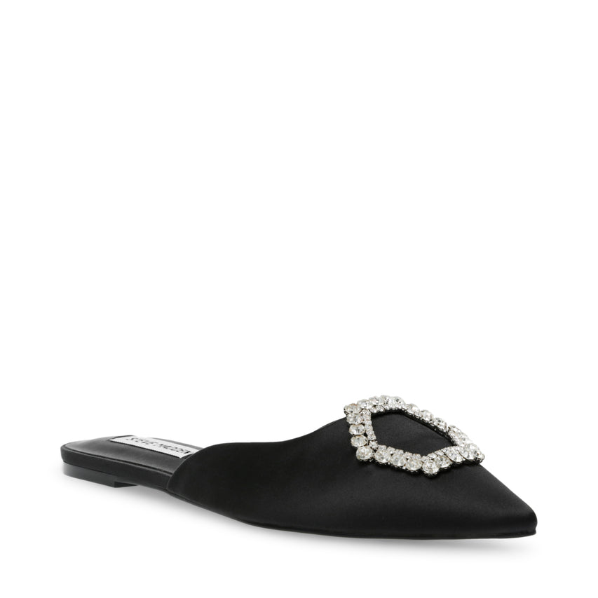Flore Black Flats Negros