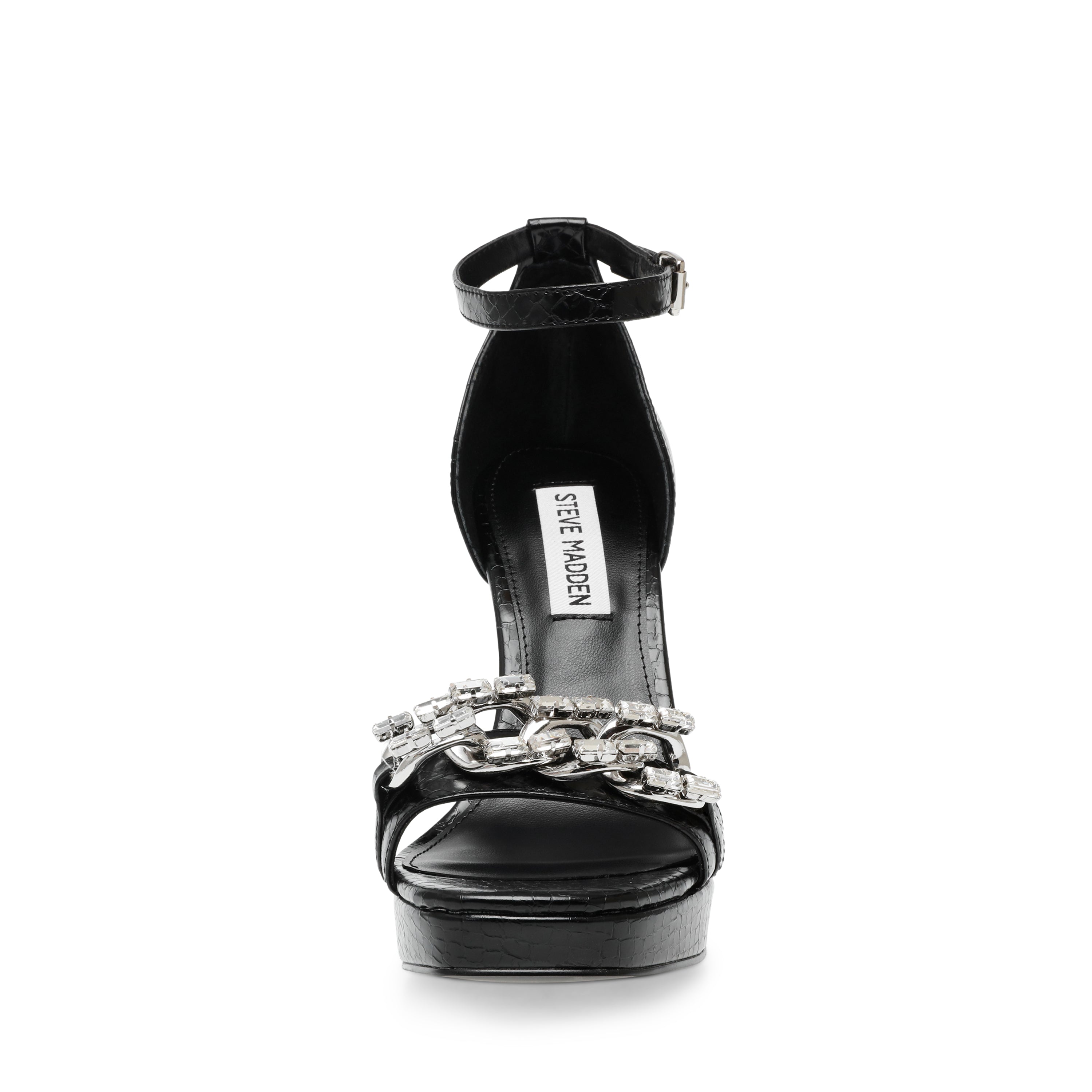 Gloryfy Black Snake Sandalias de Tacon Negras para Mujer
