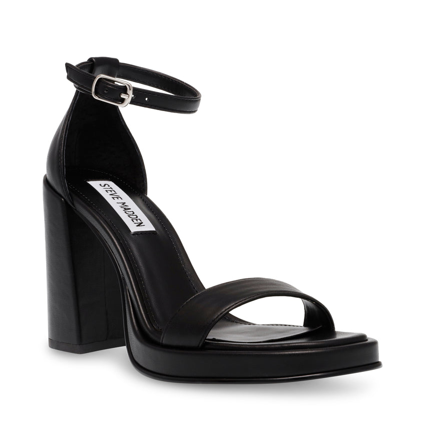 Dream On Black Sandalias de Tacon Negras