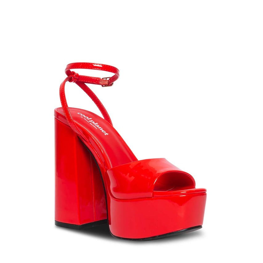 Glisten Red Patent Tacones Rojos de Charol