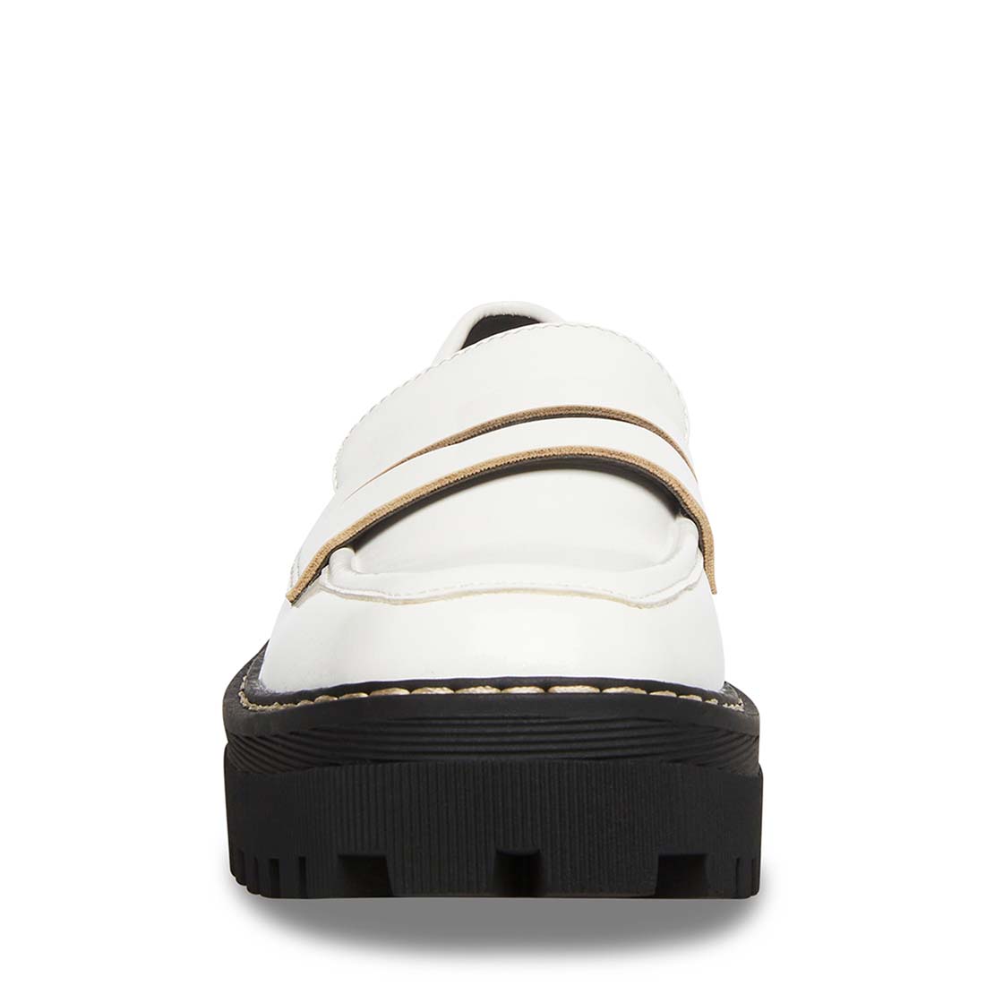 Haazel White Patent Mocacines para Mujer