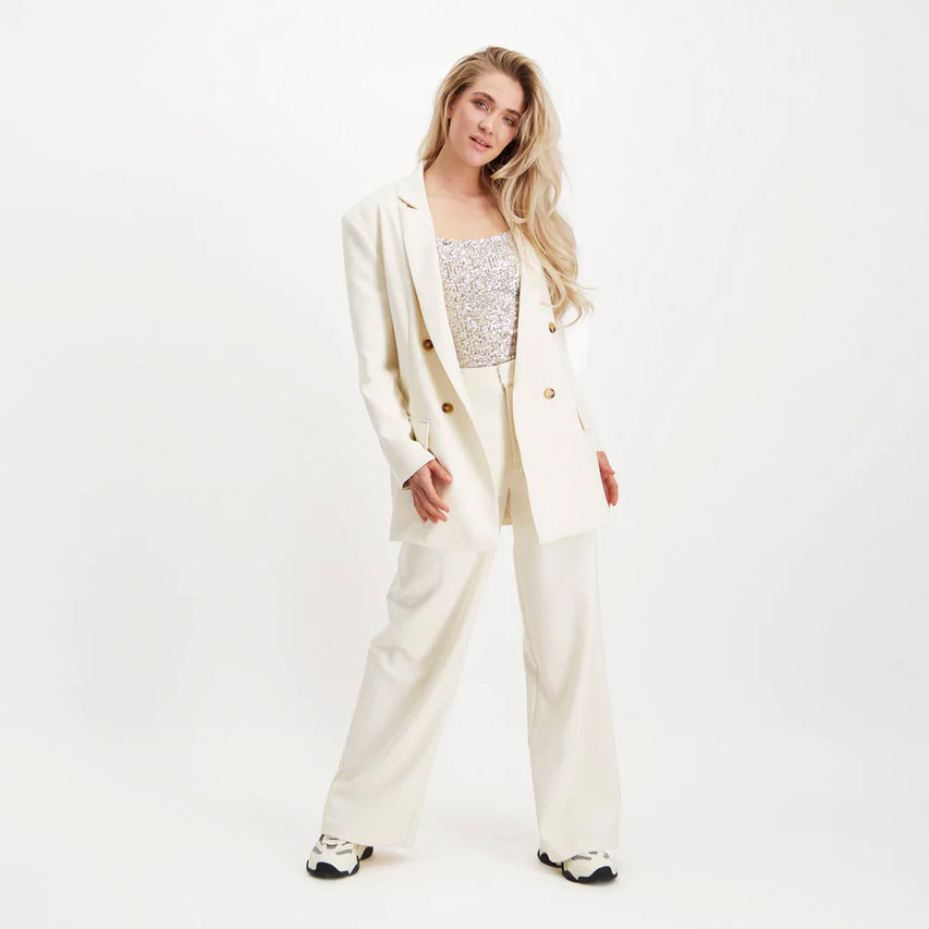 Isabella Blazer Cream Blazer para Mujer