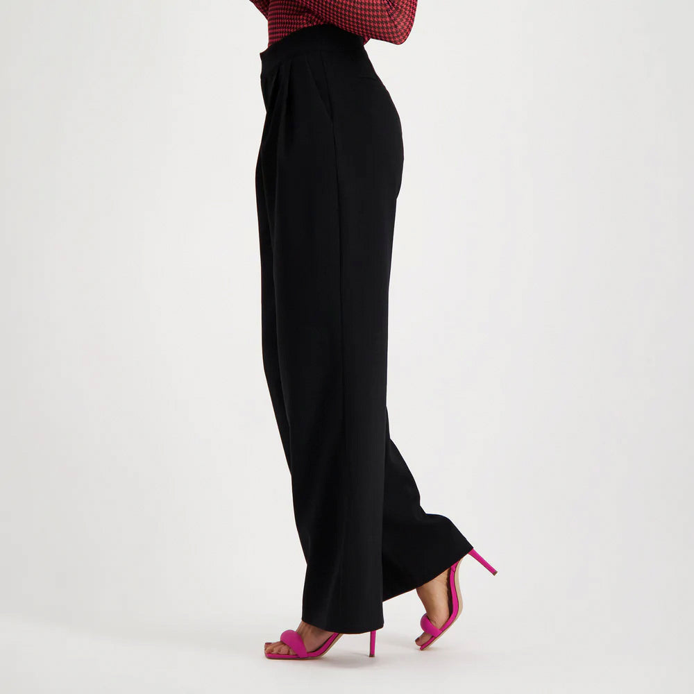 Isabella Pants Black Pantalon Negro Pierna Ancha para Mujer
