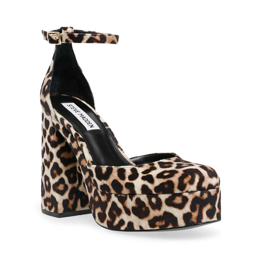 Londyn Leopard Velvet Tacones Leopardo
