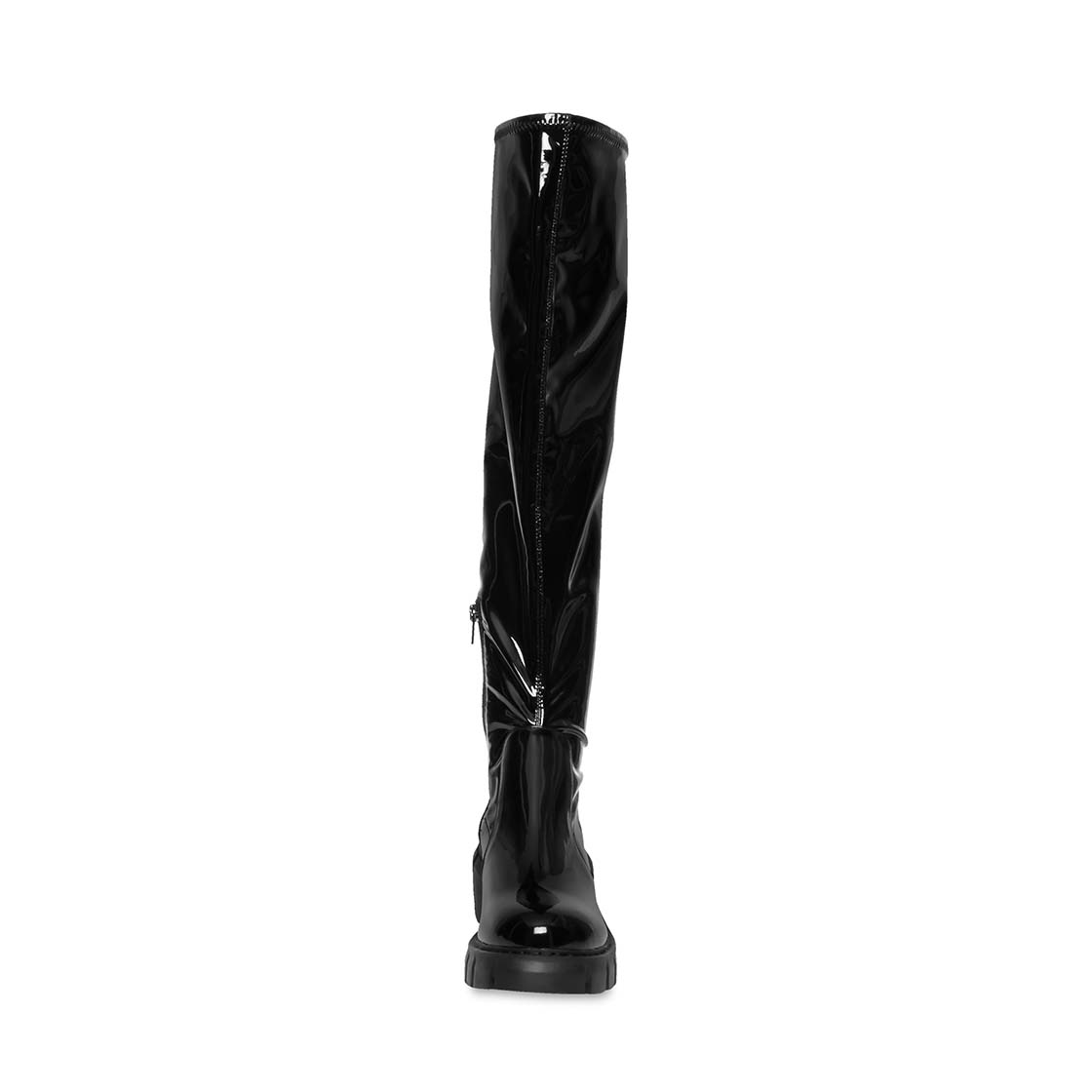 Rosaliaa Black Patent Botas para Mujer