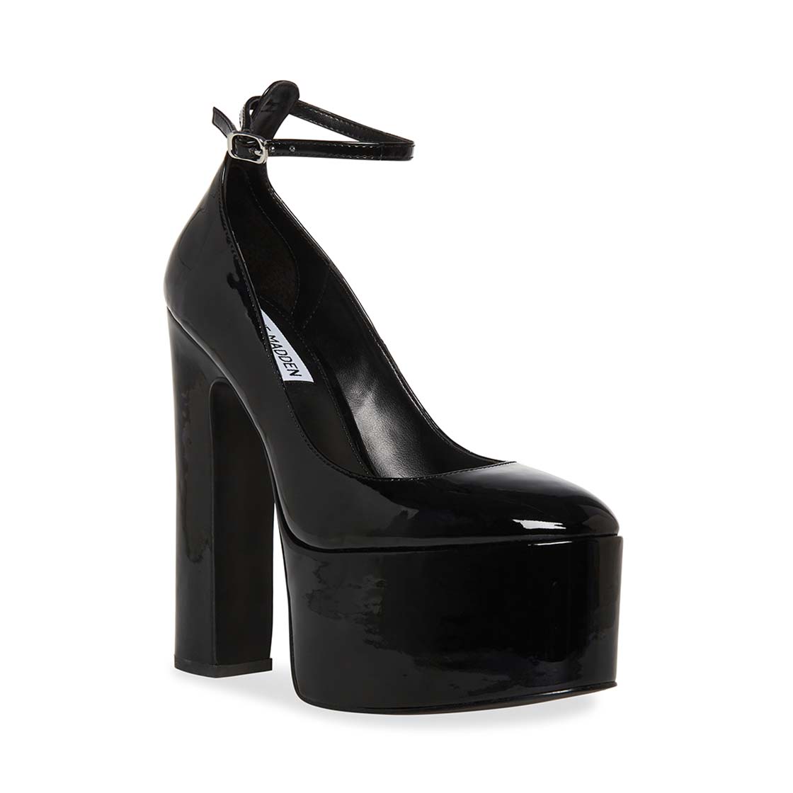 Skyrise Black Patent Tacones Negros