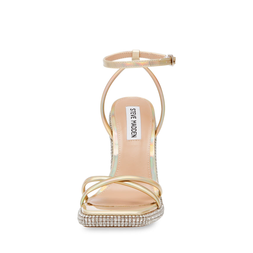 Uptempo Gold Iridescent Sandalias de Tacon para Mujer