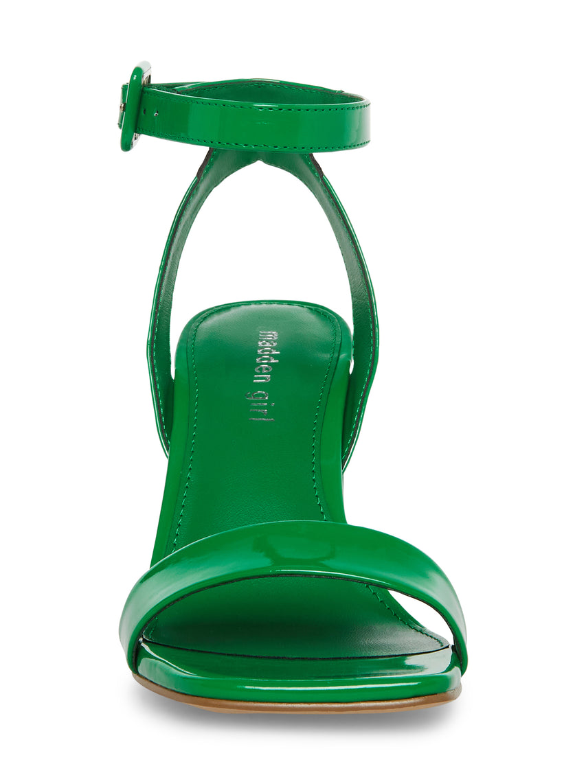 Winnii Green Patent Sandalias con Tacon para Mujer