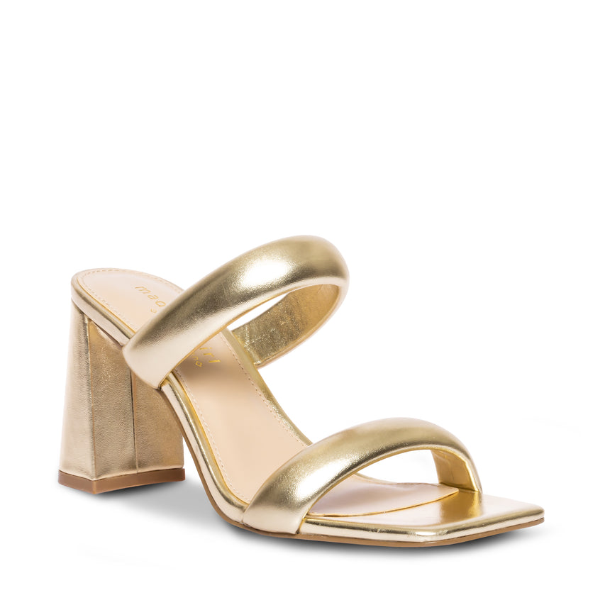 Wisper Gold Metallic Sandalias de Tacon Doradas